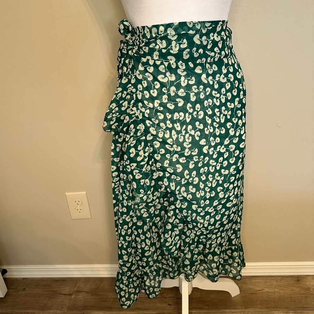 Green Wrap Skirt
